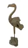  Product image 3 of the product “Flamingo, made from teak root pieces, about 1,11 mtr high-. 2 Parts, metall feet. ”